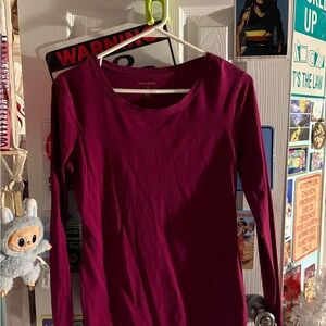 Banana Republic Magenta Long Sleeve Top